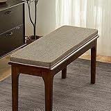 HMLTD Bankkissen aus hochdichtem Memory-Schaumstoff, waschbar, Bankpolster für Schuhbank, Regal, Fenster, Klavier, Esszimmerstuhl, Hocker (grau, 80 x 30 x 4 cm)