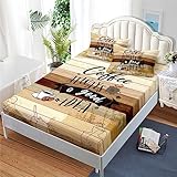 Spannbettlake Spannbettlaken FüR Boxspringbett Englische Und Braun Gestreifte Elemente Spannbettuch Mikrofaser GebüRstete Polyester Bed Sheets，90 * 200cm