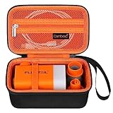 Canboc Hartschale für FlexTAILGEAR MAX Pump 2020 / MAX Pump Plus / MP2 Pro / MP2 Plus tragbare Luftpumpe, Reißverschluss-Netztasche für 5 Düsen und Ladekabel, Schwarz + Orange (nur Gehäuse)