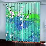 Gardinen Vorhang Blickdicht Schlafzimmer Verdunklungsvorhänge 3D Digitaldruck Schönheitscharakter Muster Thermovorhang Lichtdicht Für Wohnzimmer Kinderzimmer Küche 230X234Cm