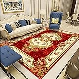 Kunsen Zimmer einrichtungroom decorAnti-Mehltau-Haushalts Bett Teppich rot klassisches Design Wohnzimmer Zubehörgemütliche deko160x230cm