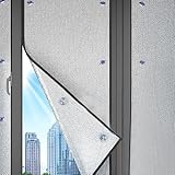 Reflektierende Sommervisier-Fensterfolie,Völliger Verdunkelung Sonnenschutzfolie,Sichtschutz-Anti-UV-Blend-Fenstertönungsfolie,8mm Wärmeisolierung Aluminiumfolien-Isolierfolie (120x120cm/47''x47'')