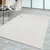 the carpet Mistra - robuster Outdoor Teppich, modern, Wetterfest & UV-beständig, für Balkon, Terrasse und Wintergarten Aber auch für die Küche geeignet, flachgewebt, Creme, 140 x 200 cm