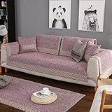 YUTJK Für Haustiere Couch Sofa Überwürfe, Anti-rutsch Übergroßen Spitze Couch Sofa Überwürfe Couch-Shield, Sofaschoner, Baumwollgewebte Sofakissen, Für Ledersofas, rot