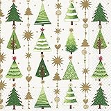 20 Servietten Viele grüne B?ume/Weihnachten/Tanne 33x33cm