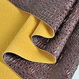 HANYU Kunstleder Stoff Robuster Premium-Möbelstoff, Kunstleder aus weichem Leder, strukturiertes Material, Meterware (Color : A, Size : 1.38X4m(4.53X13.12ft))