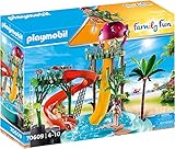PLAYMOBIL Family Fun 70609 Aqua Park mit Rutschen, Zum Bespielen mit Wasser, Ab 4 Jahren