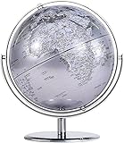 HRTC globus Weltkugel mit 25,4 cm Durchmesser, 720° drehbare Erde, Geo-Globus, Vintage-Antik-Tischplatte, Geo-Globus, Heimdekoration, Globus Praktisches Lehrbuch
