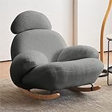 Schaukelsofa Stuhl, Massives Holzgestell, Nach Vorne 15°Neigung Nach Hinten 30° Freizeitstuhl Elektronischer Spielesessel, Multifunktionaler Schlafsessel (Color : Style 4)