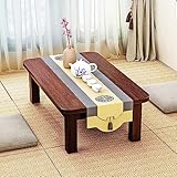 WTTTTW Japanischer Bodentisch, niedriger Altartisch für Meditation, Tatami-Couchtisch im koreanischen Stil, Kleiner Teetisch zum Sitzen auf dem Boden, Heimsofa und Konsolentische