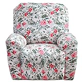 GLLUSA Stretchhusse/Sesselschoner Für Relaxsessel Mit Armlehnen rutschfest Bunt Fernsehsessel Relax Mit Liegefunktion 4 Stück Lehnsessel-Abdeckung Mit Tasche Schonbezüge Schutz (Color : 5, Size : A)