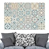 Moonyan Backsplash-Aufkleber - 24 Stück Retro-Simulations-Wandaufkleber - Retro-Eleganz-Heimdekorationswerkzeug für Badezimmer, Wohnzimmer, Küche, Treppenhaus