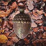 Werner Voss GmbH 2 St. Eichel Keramik Antik Gold Glimmer 16cm Weihnachten Deko Weihnachtsdeko Herbst