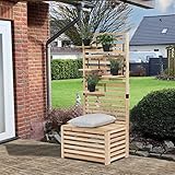 Home Deluxe - Balkon-Sichtschutz - Orelia - Maße 80 x 40 x 171 cm I Gartenbank Sichtschutz Gartentruhe