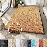 TAPISO Essence Teppich Hochflor Langflor Shaggy Gelb Senfgelb Rechteckig Super Weich Felloptik Schlafzimmer Wohnzimmer ÖKO-TEX 80 x 150 cm