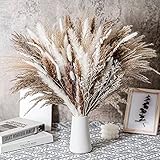 DANXIAN Pampasgras Getrocknet, 58 Stück Natürliche Trockenblumen Set, Getrocknete Blumen Trockenblumen Deko Pflanzen Natürlich Pampasgras für Hochzeit, Boho Deko, Blumen Arrangements Heim Decor