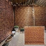 Bambusrollo Bambus Rollo 50x100cm 60x110cm 70x120cm Wasserdicht Sichtschutz Schilf Vorhang Bambus Raffrollo für Pavillon Retro Wand Hauptdekorationen