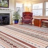 TALETA Vintage Teppich rot, bunt Orientteppich für Wohnzimmer,Geometrisch Gabbeh Stil Carpet für Schalfzimmer, Esstisch, Küche, 160 x 230 cm