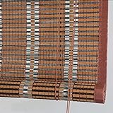 YUJIANHUAA Retro Bambus Rollo Jalousine Bambusrollo,60% Verdunkelungsrollo,Sonnenschutz Sichtschutz Rollo,Atmungsaktiv,Anti-UV,für Fenster und Türen,mit Einfassung,Anpassbar (WxH: 45x60cm)