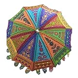 Handgefertigter dekorativer Gartenschirm mit Stickerei, groß, dekorativ, handgefertigt, Hochzeitsschirme, Regenschirme für Strandschirme, Mehrfach bestickt, Large