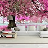 Fototapete Tapete Foto Romantic Cherry Tree TV Home Sofa es Moderne Wandtapete 3D Wandbilder Tapeten Wohnzimmer Schlafzimmer Wand Dekoration 400x280cm Tongshunj2573