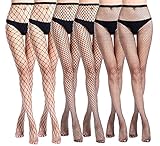 BOELLRUNO 6 Paar Schwarz Netzstrumpfhose Netzstrümpfe Netz Damen Schwarz MeshStrumpfhose Netz Strumpfhose Fischnetz Strumpfhosen Socken Strumpf für Frauen
