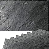 matches21 Tischset Platzset Motiv Schiefer Schieferoptik 8er Set Kunststoff je 43,5x28,5 cm abwaschbar