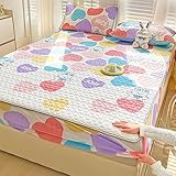 Boxspringbett Spannbettlaken 180 * 200 cm, sommerliches Dickes Latex-Bettlaken, kühles, bequemes, atmungsaktives Spannbetttuch mit elastischem Band für die Liebe im Kinderzimmer