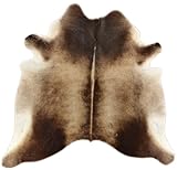 Generisch KUHFELL STIERFELL GRAU BRAUN Natur 200 x 180 cm ECHTES Kuh Fell Teppich VON KUHFELLE ONLINE