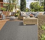 Mia´s Teppiche 'Lara' In- & Outdoor Teppich, Flachgewebt, 80x200 cm, Anthrazit