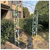 Robuste Gartenbögen für den Außenbereich, Metall-Rosenbogen, Laube, Kletterpflanzen, Stütze, Blumenständer, Torbogen für Garten, Rasen, Hochzeitsdekoration, Schwarz, 210 x 240 cm (weiß 320 x 240