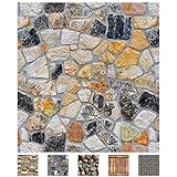 Y-Step 3D-Tapete, Selbstklebende Tapete, Rasch Tapeten für Wohnzimmer, Schlafzimmer oder Küche, Steinoptik, 0.45 x 10 m