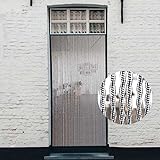 Trente Fliegenvorhang Orchidea - Verschiedene Größen und Farben, Balkontür Fliegengitter, Insektenschutz Luxe, Fliegenvorhang Schwarz 125 x 230 cm