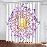 Blackout Vorhang 2Er Set Mit Ösen Vorhang Gelbes Tai Chi Im Ethnischen Stil Schattierung Vorhänge 3D Blickdicht Vorhang Schiebevorhänge Für Wohnzimmer Kinderzimmer Schlafzimmer Balkon 220 X 215 cm (B