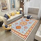 DJHWWD Area Rugs Teppich Jugendzimmer Mädchen Roter Ethno-Stil Für Zuhause, Hotel, Wohnzimmer, Schlafzimmer, Nachttisch, Waschbar Moderne Teppiche 50X80cm