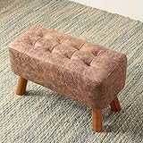 JHJD Massivholz-Hocker PU Niedriger Hocker für Gewerbe Sofa-Hocker Bank-Hocker Schuhbank (Farbe : C, größe : 60cm)