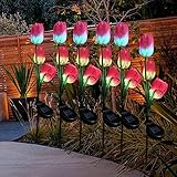 Blumen-LED-Außen-Solarleuchten, Simulation Tulpen-Bodenlampe, Garten, Hof, Rasen, Landschaft, Dekorationen, Weg, Party, Terrasse, Ornamente, Außenstecker, dekorative Beleuchtung, Geschenke, Dekor