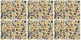 Pimpernel 30.8 x 23.2 cm, MDF, Kork, Dancing Zweigstellen Platzsets, 6 Stück, mehrfarbig, Farbe