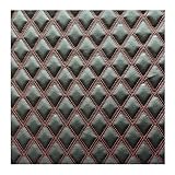 Kunstleder Gesteppt Meterware Polsterstoff Möbelstoff Gesteppt Kaschiert Leder Polsterstoff Stoff Kunstleder Polsterstoff Bezugsstoff Lederoptik (Size:1.55x1m/5x3.28ft) (Color : Black, Size : 1.55X5