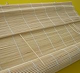 deko-raumshop Bambusrollo Faltrollo Rollo Farbe Natur Breite 60 bis 140 cm Schnurzugrollo Vorhang Wandmontage Deckenmontage Blickdicht geflochtene Stächchen Naturmaterialien Bambus Holz (80 x 160 cm)