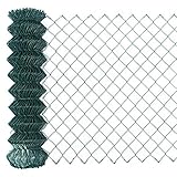 Garmix Maschendrahtzaun Gartenzaun Maschendraht Viereckgeflecht Grün 60x60mm 2,6mm (175 cm x 15 m)