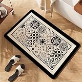 Heeboode Badezimmerteppich, Badematte, FußMatte, Badteppich 90x120cm, Badvorleger, Badematte Badteppich Badvorleger rutschfest Waschbar, Teppich Badezimmer Teppiche, Bathroom Mat, Bath Mat, Klassisch