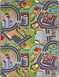 Misento Kinderteppich Straßenteppich Spielunterlage Kinderzimmer Schadstoff geprüft 133 x 175 cm, 289285, Bunt