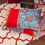 Lanqinglv 2er Set Bohemian Kissenbezug Kissenhülle 40x80cm Boho Indisch Bunt Vintage Doppelpack Kopfkissenbezug mit Reißverschluss