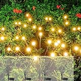 Firefly Solar Gartenleuchten,4 Stück Glühwürmchen Gartenlichter,2 leuchtenden Modi(konstant oder blinkend),Wasserdicht,wetterfest solar bodenleuchten aussen Für Fußweg Yard Patio Walkway Decor