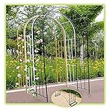 Schwarz Rosenbogen 240cm,Rankgitter Gartentor Garten Rankhilfe Kletterpflanzen,Hochzeitsdekoration,dunkelgrün,Bronze,weiß,gelbe Bogenpergola,Hochtemperatur-Backlack