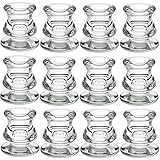 Kerzenhalter Stabkerze Glas, PChero 12 Stück Kerzenständer Transparent Kerzenhalter Klarglas für Teelichter Kerzen Halloween Heimat Dekoration