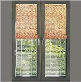 Bambus-Fensterrollo, Außenrollo für den Außenbereich, Raffrollo, Jalousien, handgewebt, Retro-Dekoration, atmungsaktiv, UV-Schutz, Sichtschutz, 120 x 270 cm/47 x 10 cm 17,8
