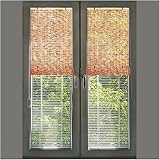 Bambus-Fensterrollo, für den Außenbereich, Raffrollo, Jalousien, handgewebt, Retro-Dekoration, atmungsaktiv, UV-Schutz, Sichtschutz, 80 x 110 cm
