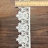 8 Yards 6 cm Dekorative Nähborte, Spitzenborte HäKelborte Spitze Meterware Dekoband Lace StoffbordüRe Spitzenstoff Zierband Borten BäNder Stickborte Saumspitze Spitzenbesatz Lace Ribbon(Weiß C)